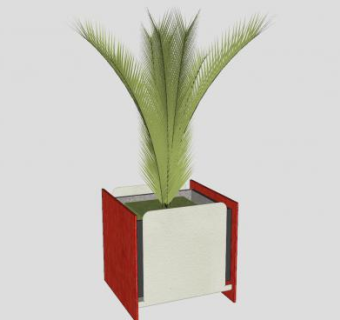 现代装饰盆景植物SU模型下载_sketchup草图大师SKP模型