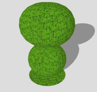 简易绿色灌木植物SU模型下载_sketchup草图大师SKP模型