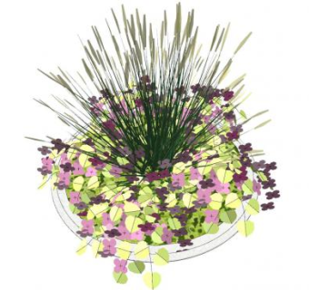 花盆花卉盆栽植物SU模型下载_sketchup草图大师SKP模型