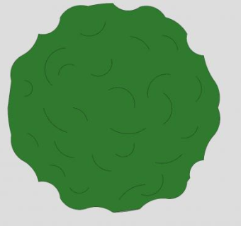 2D平面树顶SU模型下载_sketchup草图大师SKP模型