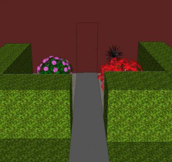 围树篱庭院灌木植物SU模型下载_sketchup草图大师SKP模型