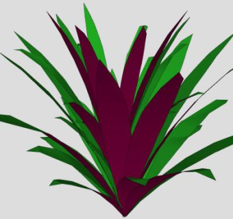 紫鸭跖草植物SU模型下载_sketchup草图大师SKP模型