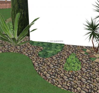 花园住宅观赏植物栽种SU模型下载_sketchup草图大师SKP模型