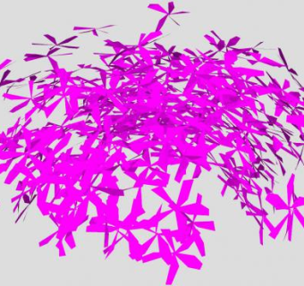 玫红色草夹竹桃植物SU模型下载_sketchup草图大师SKP模型