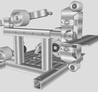机械皮带磨床SU模型_su模型下载 草图大师模型_SKP模型