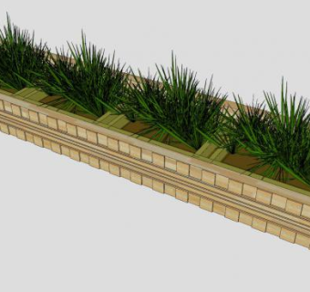 现代植物装饰盆景SU模型下载_sketchup草图大师SKP模型