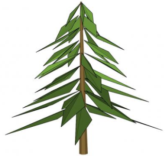 纵树植物乔木SU模型下载_sketchup草图大师SKP模型