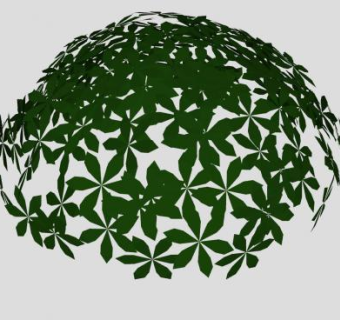 绿色花叶植物SU模型下载_sketchup草图大师SKP模型