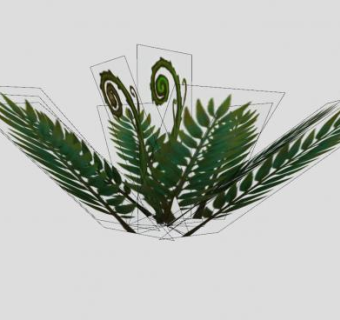 立体蕨类植物SU模型下载_sketchup草图大师SKP模型