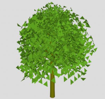 几何树叶乔木植物SU模型下载_sketchup草图大师SKP模型