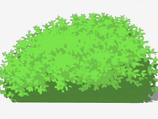 <em>树叶</em>纹理灌木植物SU模型下载_sketchup草图大师SKP模型
