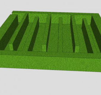 旋转树篱迷宫SU模型下载_sketchup草图大师SKP模型