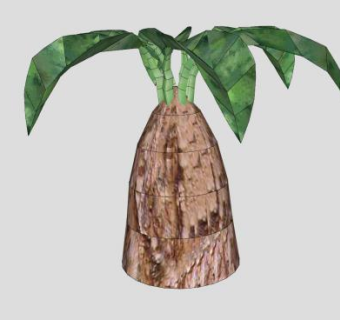象脚树干观赏植物SU模型下载_sketchup草图大师SKP模型