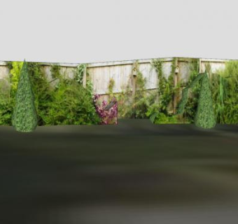 围墙和观赏植物SU模型下载_sketchup草图大师SKP模型