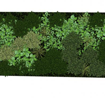 人工种植墙饰苔藓植物SU模型下载_sketchup草图大师SKP模型