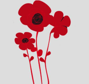 红花卉贴纸墙SU模型下载_sketchup草图大师SKP模型