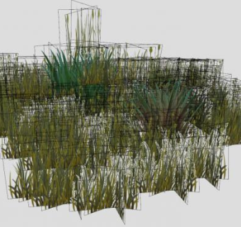 立体草地草本植物SU模型下载_sketchup草图大师SKP模型