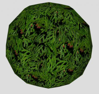 圆形绿色植物SU模型下载_sketchup草图大师SKP模型