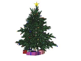 装饰<em>圣诞</em>树和礼物盒SU模型下载_sketchup草图大师SKP...