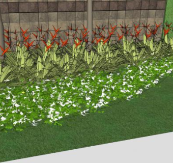 马缨丹属植物SU模型下载_sketchup草图大师SKP模型