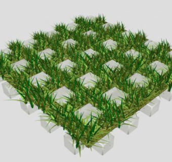 现代草本植物种植设计SU模型下载_sketchup草图大师SKP模型