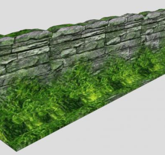 岩墙上的苔藓植物SU模型下载_sketchup草图大师SKP模型