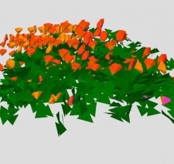 龙船花属灌木植物SU模型下载_sketchup草图大师SKP模型