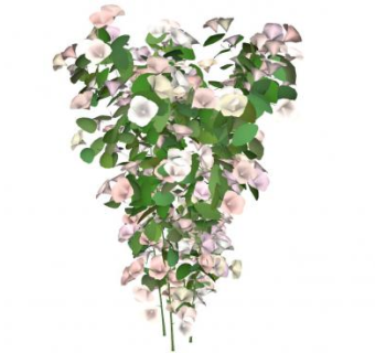 粉色开花灌木SU模型下载_sketchup草图大师SKP模型