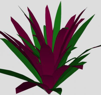 紫鸭跖草草本植物SU模型下载_sketchup草图大师SKP模型