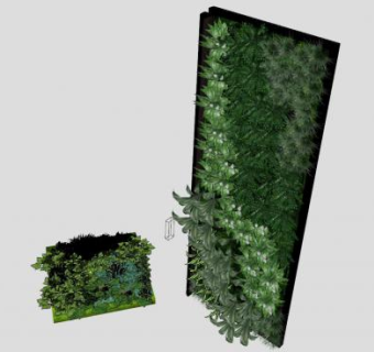 直立式观赏花园SU模型下载_sketchup草图大师SKP模型