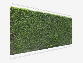 绿化植物墙SU模型下载_sketchup草图大师SKP模型