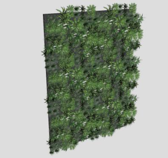 花园植物墙SU模型下载_sketchup草图大师SKP模型