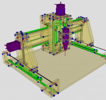 三轴数控机床机械加工SU模型_su模型下载 草图大师模型_SKP模型