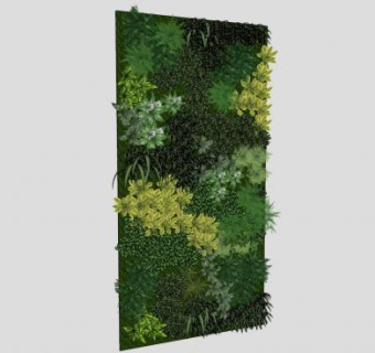 花园绿色植物墙SU模型下载_sketchup草图大师SKP模型