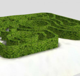 拉毛寺影城树篱迷宫SU模型下载_sketchup草图大师SKP模型