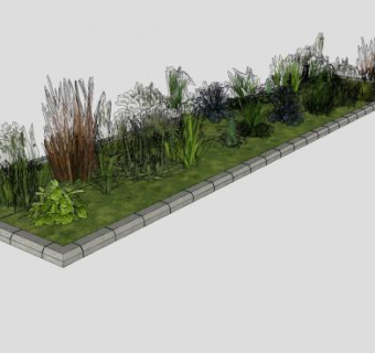 户外绿化植物种植SU模型下载_sketchup草图大师SKP模型