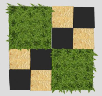 植物垂直花园墙SU模型下载_sketchup草图大师SKP模型