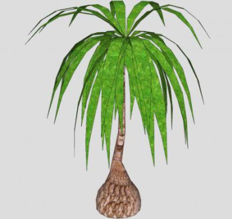 半落叶象脚树SU模型下载_sketchup草图大师SKP模型