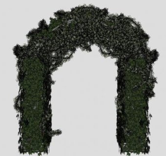 拱形植物门SU模型下载_sketchup草图大师SKP模型
