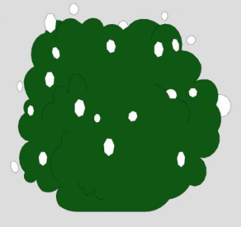 2D草图绣球花灌木SU模型下载_sketchup草图大师SKP模型