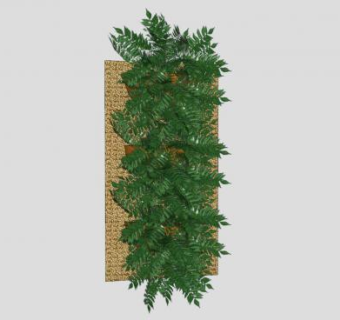 壁式盆栽种植装饰SU模型下载_sketchup草图大师SKP模型