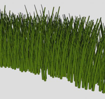 一排丛生草本SU模型下载_sketchup草图大师SKP模型