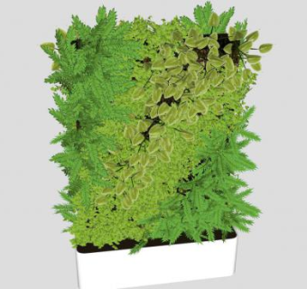 垂直花园盆景植物SU模型下载_sketchup草图大师SKP模型