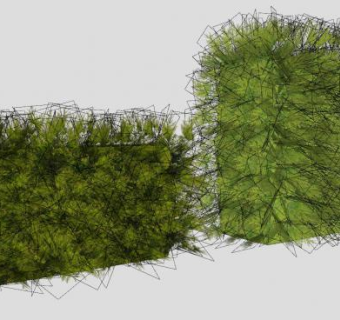 绿色植物树篱灌木SU模型下载_sketchup草图大师SKP模型