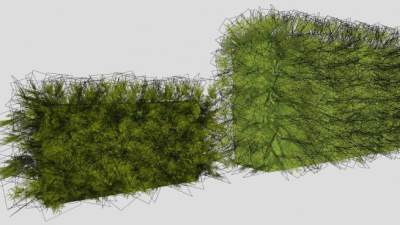 绿色植物树篱灌木SU模型下载_sketchup草图大师SKP模型