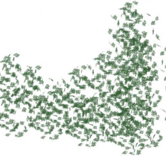 垂直花园几何植物墙SU模型下载_sketchup草图大师SKP模型