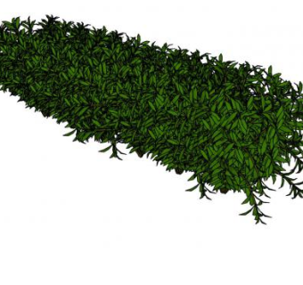 一排绿色的灌木SU模型下载_sketchup草图大师SKP模型