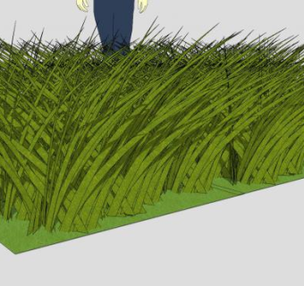 3D绿地青草SU模型下载_sketchup草图大师SKP模型