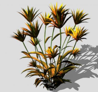 一株花草植物SU模型下载_sketchup草图大师SKP模型