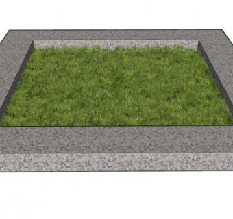 围砌的草本植物种植SU模型下载_sketchup草图大师SKP模型